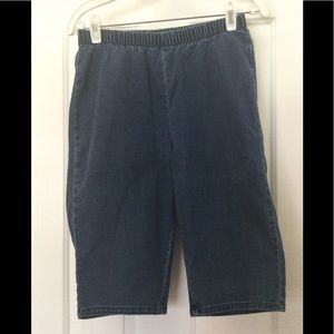 Stretch denim Bermuda shorts